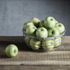 Stainless Steel Industrial Kitchen Fruit Basket - Durable Tableware Bowl for Home & Restaurants -HARTS OF STUR Sales INDFRUITBASK KitchenCraft Industrial Kitchen Fruit Basket 1