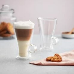 Judge Duo Grande Latte Macchiato Glass Set - 320ml, Set of 2 - Elegant Drinkware for Coffee Lovers -HARTS OF STUR Sales JDG48 Judge Duo Grande Latte Glass Set 320ml Set of 2 2