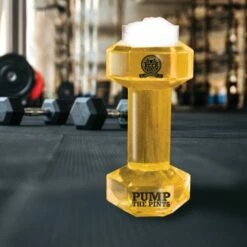 Beer O'Clock Dumbbell Beer Glass - Unique 500ml Pint Glass for Beer Lovers -HARTS OF STUR Sales JERBR39308 Beer OClock Dumbell Beer Glass 1