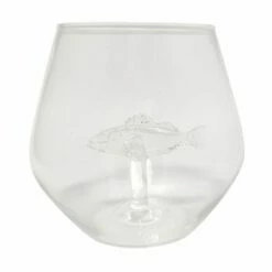 Bar Bespoke Fish In A Glass - Unique Handcrafted Drinking Glass for Cocktails & Spirits