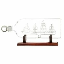 Bar Originale Ship In A Bottle Decanter - Elegant Glass Decanter for Wine & Spirits -HARTS OF STUR Sales JERDCSIAB Bar Originale Ship In A Bottle Decanter 1