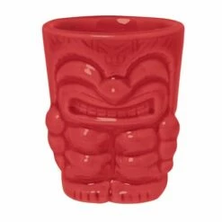 Bar Bespoke Ceramic Tiki Shots 4 Pack - Tropical-Themed Drinkware for Cocktails & Spirits -HARTS OF STUR Sales JERTKSG4 Bar Bespoke Ceramic Tiki Shot Glasses New 2 1
