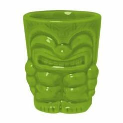 Bar Bespoke Ceramic Tiki Shots 4 Pack - Tropical-Themed Drinkware for Cocktails & Spirits -HARTS OF STUR Sales JERTKSG4 Bar Bespoke Ceramic Tiki Shot Glasses New 4 1