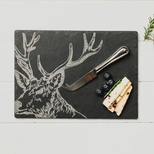 The Just Slate Company Stag Slate Cheese Board & Knife Gift Set - Elegant Serveware for Cheese Lovers 6 The Just Slate Company Stag Slate Cheese Board & Knife Gift Set - Elegant Serveware for Cheese Lovers - Image 4