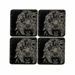 Set of 4 Cockapoo Slate Coasters by The Just Slate Company | Premium Tableware