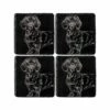 Set of 4 Dachshund Slate Coasters by The Just Slate Company | Premium Tableware -HARTS OF STUR Sales JSCS4DH Just Slate Company Dachshund Slate Coasters