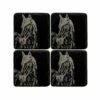 Set of 4 Horse Portrait Slate Coasters by The Just Slate Company | Elegant Tableware -HARTS OF STUR Sales JSCS4HP Just Slate Company Horse Portrait Slate Coasters