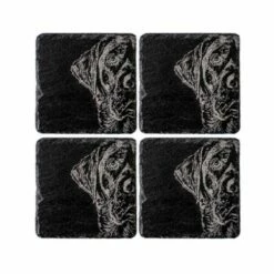 Set of 4 Labrador Slate Coasters by The Just Slate Company | Premium Tableware