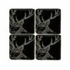 Set of 4 Stag Slate Coasters by The Just Slate Company | Elegant Tableware 2 Set of 4 Stag Slate Coasters by The Just Slate Company | Elegant Tableware -HARTS OF STUR Sales JSCS4S Just Slate Company Stag Slate Coasters