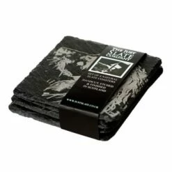 Set of 4 Spaniel Slate Coasters by The Just Slate Company | Premium Tableware -HARTS OF STUR Sales JSCS4SP Just Slate Company Spaniel Slate Coasters 1