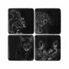 Set of 4 Woodland Friends Slate Coasters by The Just Slate Company | Natural Tableware -HARTS OF STUR Sales JSCS4WF Just Slate Company Woodland Friends Slate Coasters
