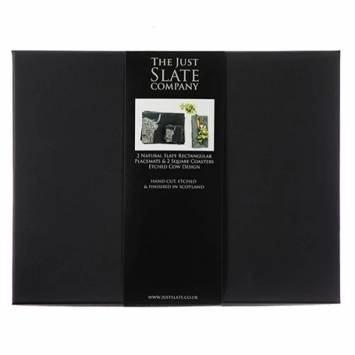 Highland Cow Slate Coaster & Placemat Set - The Just Slate Company | Table Mats & Coasters 4 Highland Cow Slate Coaster & Placemat Set - The Just Slate Company | Table Mats & Coasters - Image 2