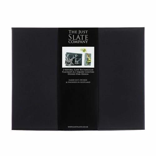 The Just Slate Company Stag Slate Coaster & Placemat Set - Elegant Tableware for Home Decor 4 The Just Slate Company Stag Slate Coaster & Placemat Set - Elegant Tableware for Home Decor - Image 2