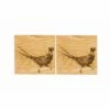 Set of 2 Pheasant Oak Coasters by The Just Slate Company | Elegant Tableware -HARTS OF STUR Sales JSSOC2PH Just Slate Company Pheasant Oak Coasters