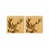 Set of 2 Stag Oak Coasters by The Just Slate Company | Premium Tableware