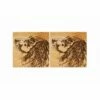Set of 2 Spaniel Oak Coasters by The Just Slate Company - Elegant Tableware for Home Decor -HARTS OF STUR Sales JSSOC2SP Just Slate Company Spaniel Oak Coasters