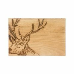 The Just Slate Company Stag 30cm Oak Serving Board - Elegant Serveware for Dining & Entertaining