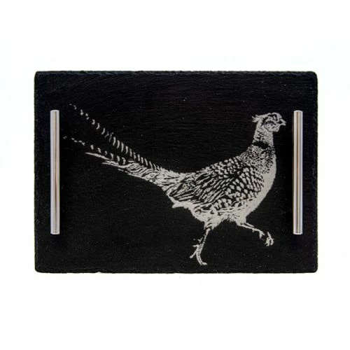 The Just Slate Company Medium Pheasant Slate Serving Tray - Elegant Gift Boxed Serveware 3 The Just Slate Company Medium Pheasant Slate Serving Tray - Elegant Gift Boxed Serveware