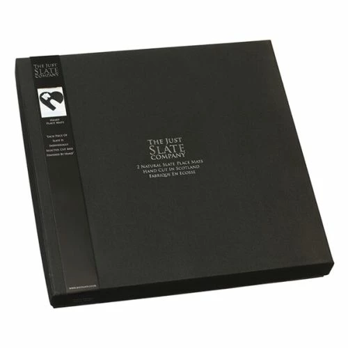 Set of 2 Heart Slate Placemats by The Just Slate Company - Elegant Tableware for Dining 4 Set of 2 Heart Slate Placemats by The Just Slate Company - Elegant Tableware for Dining - Image 2