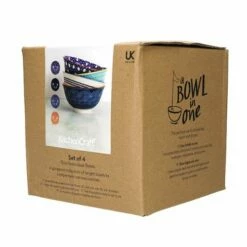 KitchenCraft 15cm Blue Bowl Set of 4 - Durable Tableware for Everyday Use -HARTS OF STUR Sales KCBOWL15PK4BLU Kitchen Craft 15cm Bowl Set of 4 Blue 3
