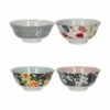KitchenCraft 15cm Floral Bowl Set of 4 - Stylish Tableware for Everyday Use -HARTS OF STUR Sales KCBOWL15PK4FLO Kitchen Craft 15cm Bowl Set of 4 Floral