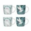 KitchenCraft Barrel Mug Set Of 4 Exotic Crane - Stylish & Durable Drinkware -HARTS OF STUR Sales KCMBARCRANE4PC Kitchen Craft Barrel Mug Set Of 4 Exotic Crane