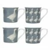 KitchenCraft Fluted Mug Set Of 4 Geese - Elegant Drinkware for Tea & Coffee -HARTS OF STUR Sales KCMFLTGEES4PC Kitchen Craft Fluted Mug Set Of 4 Geese
