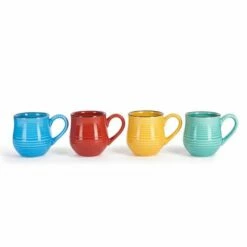 La Cafetiere Espresso Mug Set Of 4 Brights - Colourful Coffee Cups for Espresso & Cappuccino -HARTS OF STUR Sales LCBRESPRESS4PC La Cafetiere Espresso Mug Set Of 4 Brights 1