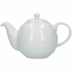 London Pottery Globe 6 Cup Teapot White | Classic White Teapot for Tea Lovers