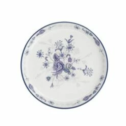 London Pottery Blue Rose Cake Plate | Elegant Tableware for Tea & Desserts