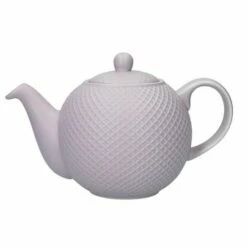 London Pottery Globe Dusty Lilac 4 Cup Textured Teapot - Elegant Tea Brewing