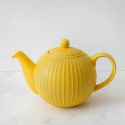 London Pottery Globe Sunshine Yellow 4 Cup Textured Teapot - Premium Tea Brewing -HARTS OF STUR Sales LPGLTPOT4TXYL London Pottery Globe 4 Cup Teapot Textured Yellow 1
