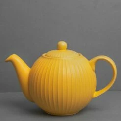 London Pottery Globe Sunshine Yellow 4 Cup Textured Teapot - Premium Tea Brewing -HARTS OF STUR Sales LPGLTPOT4TXYL London Pottery Globe 4 Cup Teapot Textured Yellow 3