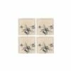 Set of 4 Bee Linen Coasters by The Just Slate Company | Stylish Tableware for Home & Office -HARTS OF STUR Sales LTC4B Just Slate Company Bee Linen Coasters