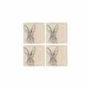 Set of 4 Hare Linen Coasters by The Just Slate Company | Premium Tableware