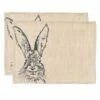 Set of 2 Hare Linen Placemats by The Just Slate Company | Stylish Table Mats for Dining 2 Set of 2 Hare Linen Placemats by The Just Slate Company | Stylish Table Mats for Dining -HARTS OF STUR Sales LTTM2H Just Slate Company Hare Linen Place Mats