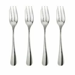 Robert Welch Malvern Bright Pastry Fork 4 Piece Set - Premium Stainless Steel Cutlery