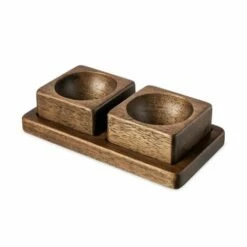 Mary Berry Signature Acacia Pinch Pots - Premium Salt & Pepper Shakers - Elegant Tableware