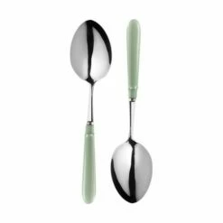 Mary Berry Set of 2 Pistachio Serving Spoons - Elegant Cutlery for Dining & Entertaining