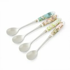 Morris & Co Set of 4 Elegant Tea Spoons - Premium Cutlery for Tea Lovers