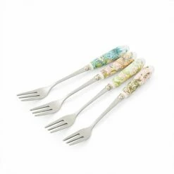 Morris & Co Set of 4 Elegant Pastry Forks - Stainless Steel Cutlery for Desserts