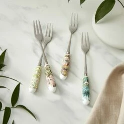 Morris & Co Set of 4 Elegant Pastry Forks - Stainless Steel Cutlery for Desserts -HARTS OF STUR Sales MCO1102XG Morris And Co Set of 6 Pastry Forks 4