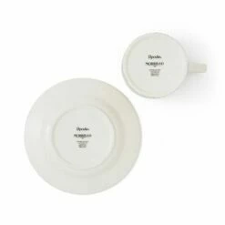 Morris & Co Golden Lily Teacup & Saucer - Elegant Floral Design, Premium Porcelain Drinkware -HARTS OF STUR Sales MCOB8751XW Morris And Co Golden Lily Teacup And Saucer 2