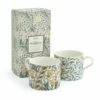 Morris & Co Daffodil Privat Pink & Willow Bough Sage Mugs - Set of 2 | Stylish Drinkware -HARTS OF STUR Sales MCOJ8726 XG Morris And Co Mugs Set of 2 Daffodil Privat Pink Willow Bough Sage