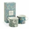 Morris & Co Seaweed Teal & Pimpernel Mug Set of 2 - Elegant Drinkware for Tea & Coffee -HARTS OF STUR Sales MCOK8726 XG Morris And Co Mugs Set of 2 Seaweed Teal And Pimpernel Privat
