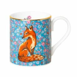 Katie Alice Forest Fling Fox Mug - 350ml Ceramic Coffee Cup with Fox Design