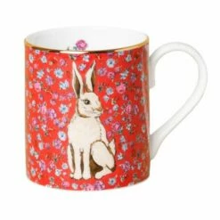 Katie Alice Forest Fling Hare Mug - Elegant Ceramic Coffee Cup with Hare Design, Perfect for Tea & Coffee Lovers