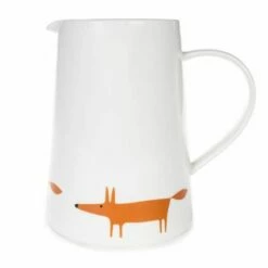 Scion Living Mr Fox Ceramic & Orange Large Jug - Stylish Drinkware for Home & Entertaining