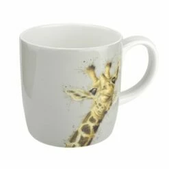 Wrendale Designs Large Fine Bone China Mug - Giraffe & Floral Pattern | Elegant Drinkware -HARTS OF STUR Sales MMPZ4020XD Wrendale Designs Large Fine Bone China Mug Flowers Giraffe 1