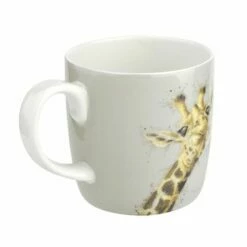 Wrendale Designs Large Fine Bone China Mug - Giraffe & Floral Pattern | Elegant Drinkware -HARTS OF STUR Sales MMPZ4020XD Wrendale Designs Large Fine Bone China Mug Flowers Giraffe 2